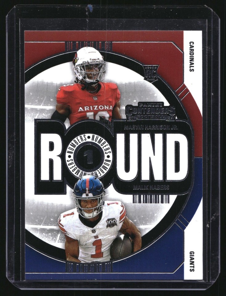 2024 Panini Contenders #2 Malik Nabers / Marvin Harrison Jr. Round Numbers 2024 Panini Contenders #2 Malik Nabers / Marvin Harrison Jr. Round Numbers