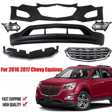 Complete Front Bumper Cover Kit w/Lights For 2016 2017 Chevrolet Equinox
