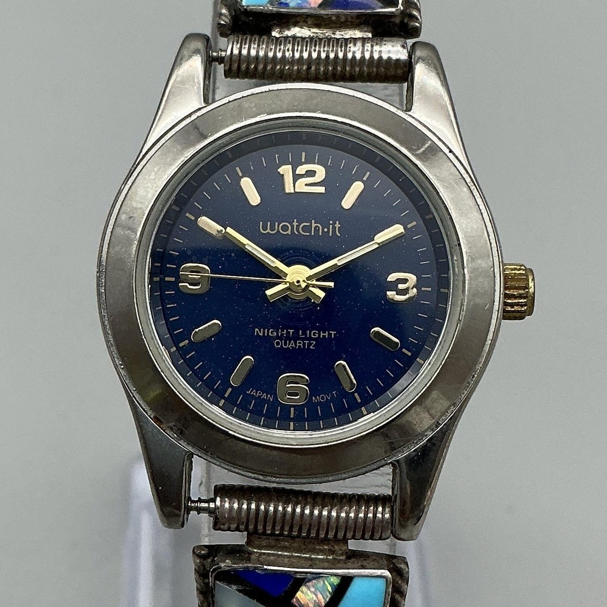 Vintage WatchIt Womens Watch 28mm Signed Native Sterling 