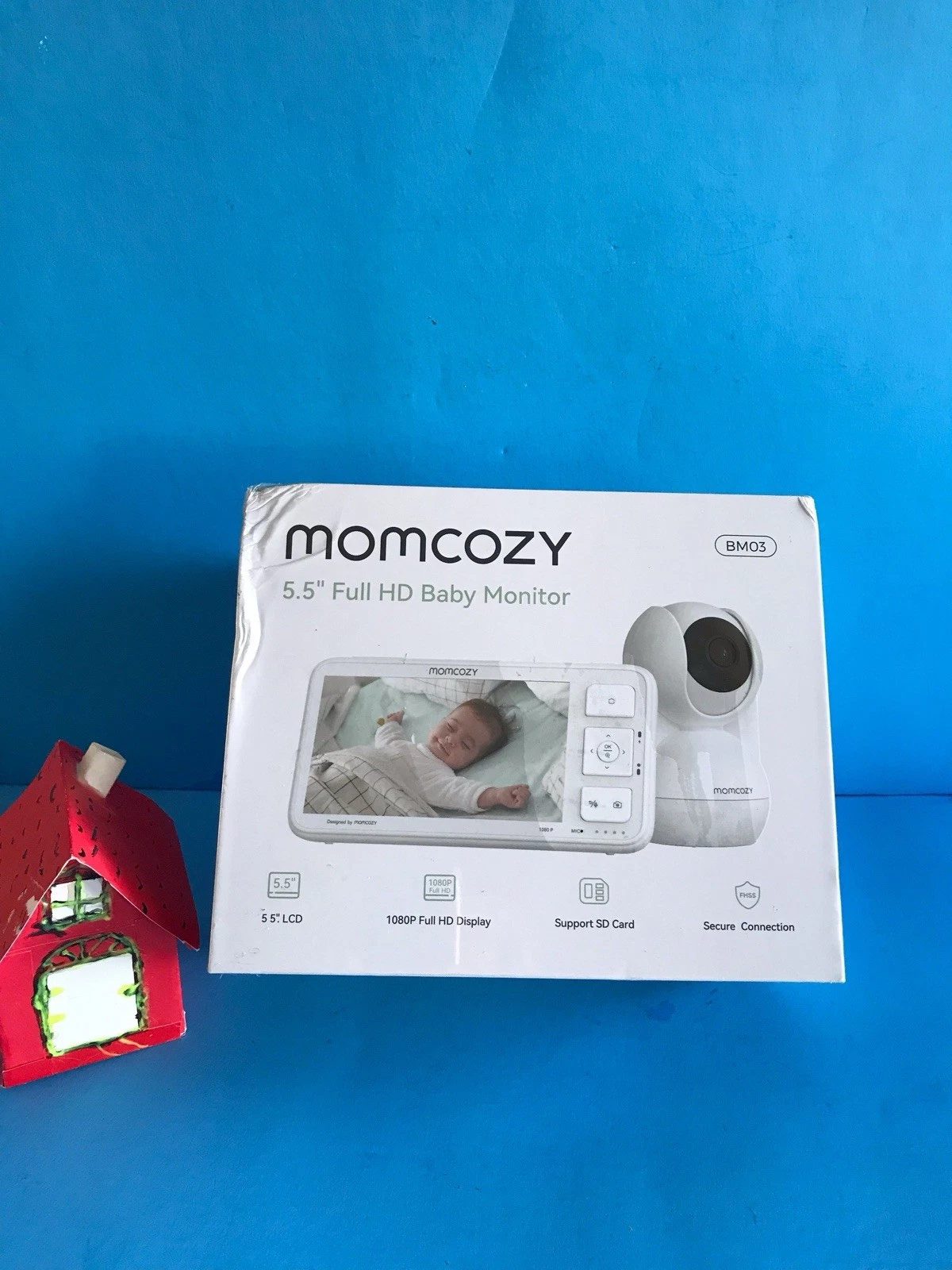 ⭐️Must See 5.5 FHD Screen⭐️ SEALED Momcozy Video Baby Monitor BM03 N9764 Mom