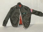 Vintage Barbie Boys Olive Cargo Bomber Jacket American Flag Patch HTF