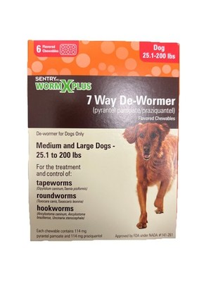 SENTRY HC WORM X PLUS 7 Way De-Wormer Tablets for Medium and Large Dogs