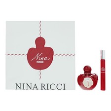 Nina Ricci Nina Rouge EDT 50ml + 10ml Rollerball Gift Set For Her - Damaged Box