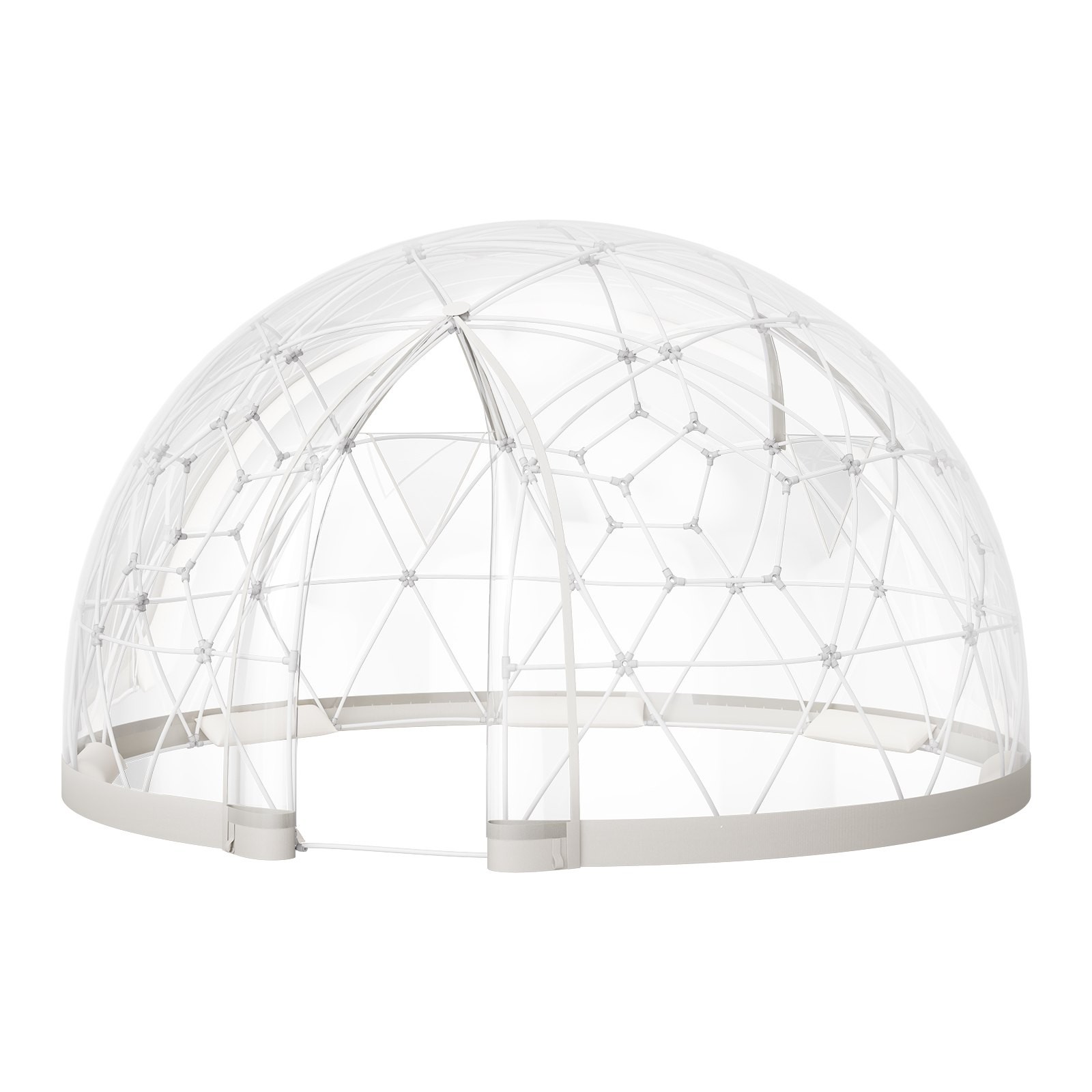 Garden Dome Igloo, 12 x 7.2 ft Outdoor Clear Bubble Tent for 4-7 Person, Weather