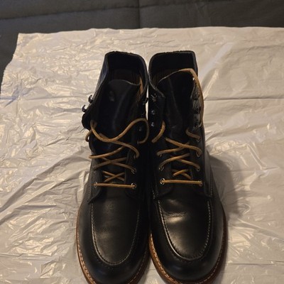 Wolverine Men 1000 Mile Black Leather Lace-Up Ankle Boots Round Toe 9.5D