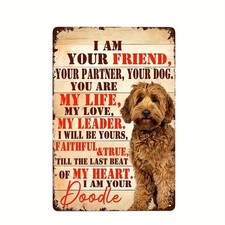 Vintage Tin Metal Signs Home D cor 8x12 Poodle Dog Lover's Delight Aluminum Wal
