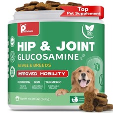 Hip and Joint Supplement for Dogs, Glucosamine Treats Chews with Brown