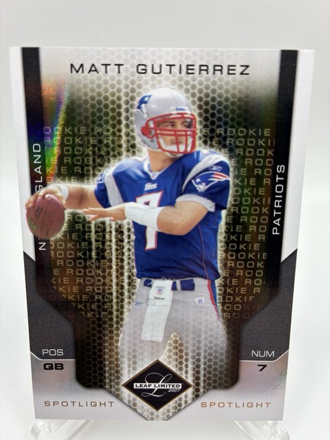 2007 Leaf Limited Rookie GOLD Spotlight /10 Matt Gutierrez #232 Rookie RC