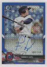 2018 Bowman Chrome Prospect HTA Blue Mojo Refractor /150 Conner Capel Auto z4k