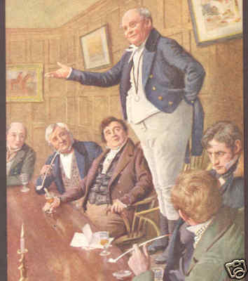 DICKENS CHARACTERS,PICKWICK LECTURES,TUCK OLD POSTCARD - Picture 1 of 2