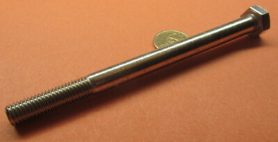 18-8 A2 Stainless Steel Bolt, PT, Metric, M12 x 1.75 x 160 mm Length, 2 Pcs