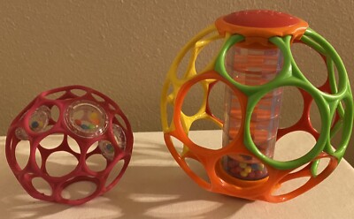 Oball Grasping Toys Lot Balls Easy Grasp Classic Rattle Rain Stick Beads