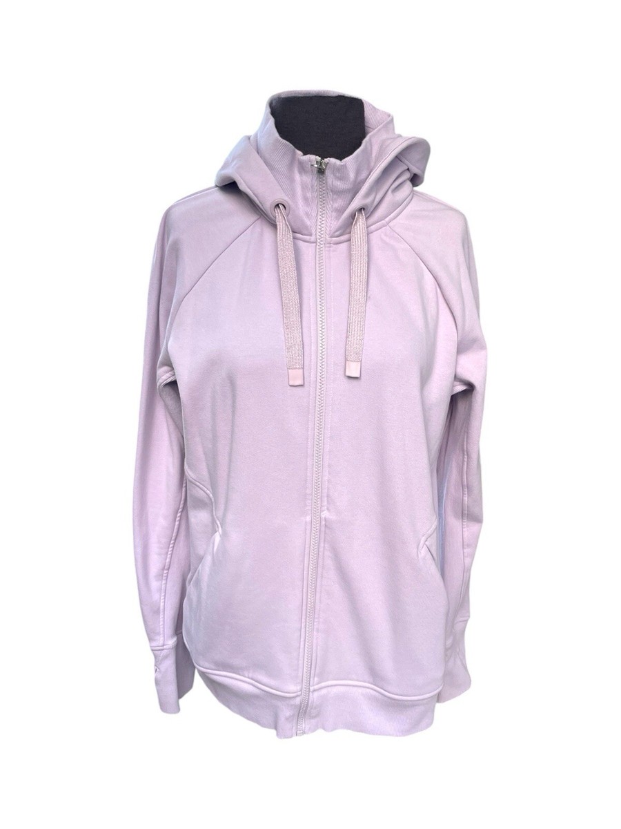 Athleta Triumph Hoodie Jacket Sweatshirt Zip Stretch Lavender Women's Size  Large