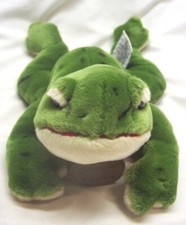 Vintage Russ Yomiko Classics VERY SOFT GREEN FROG 11" Plush STUFFED ANIMAL Toy