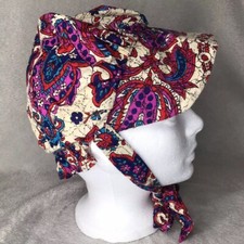 New Girl's Old Fashion Prairie Sun Bonnet Youth Purple Ivory Floral Handmade