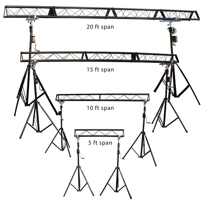 Prox T Ls45c 20ft Wide Triangle Lighting Truss Light Stand With Crank Prox T Ls45c 20ft Wide Triangle Lighting Truss Light Stand With Crank