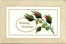 Vintage PPC - "Birthday Greetings" - F23309