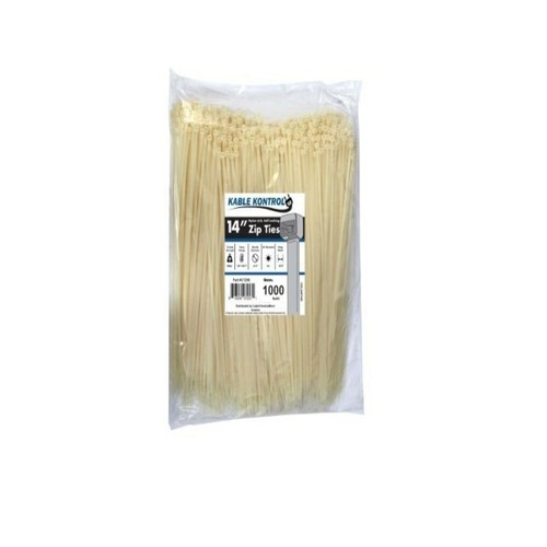 Kable Kontrol Natural/White Zip Ties - Self-Locking - 4" to 60" Inch Long - Picture 22 of 36