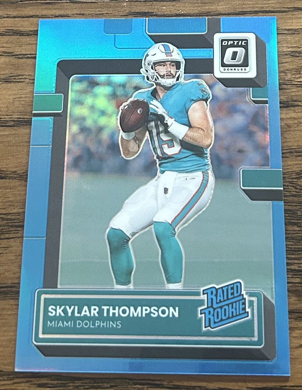 2022 Panini Donruss Optic Rated Aqua Prizm /299 Skylar Thompson #276 Rookie RC