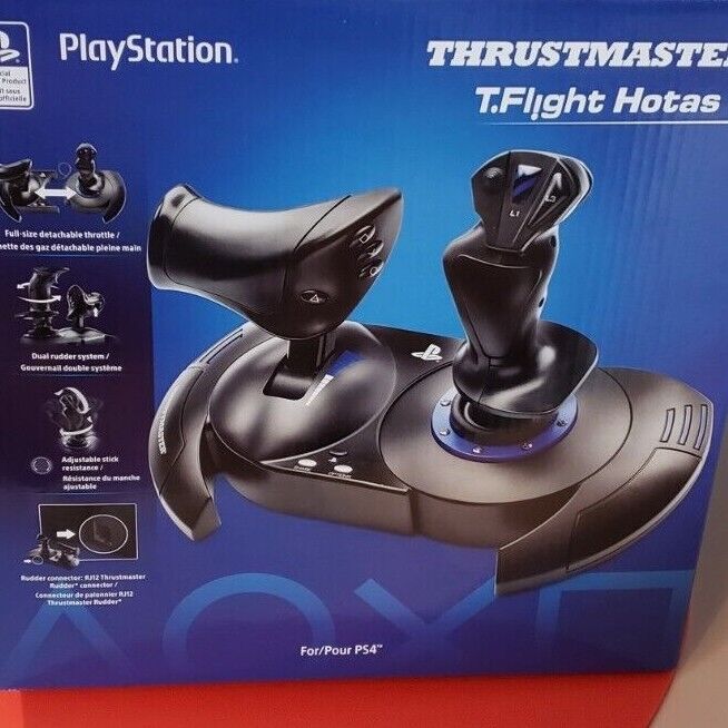 Thrustmaster T.Flight Hotas 4 Flugsimulator-Joystick USB  PlayStation 4, PC Schwarz, Blau