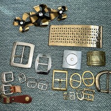 Mixed Lot Of 20 Vintage Belt Buckles Floral See Photos