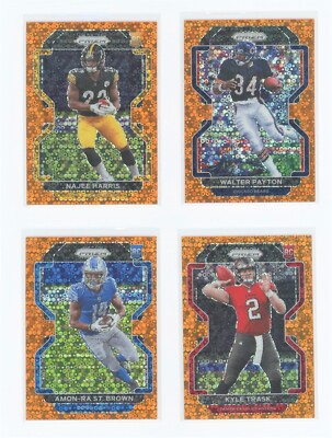 2021 Panini PRIZM FOOTBALL ORANGE DISCO Complete Your Set/You Pick BUY3 GET1 NFL