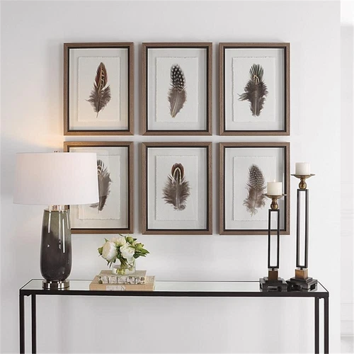 Uttermost Birds Of A Feather Plastic & Paper Prints in Brown/White (Set of 6) - Picture 9 of 9