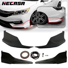 4pcs Front Rear Bumper Lip Splitter For 2016-2017 Honda Accord Sedan 4dr 4pcs Front Rear Bumper Lip Splitter For 2016-2017 Honda Accord Sedan 4dr