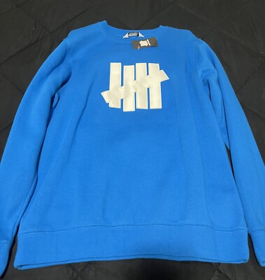 Undefeated Pullover Crewneck Men's Size Large Blue Streetwear Sweatshirt