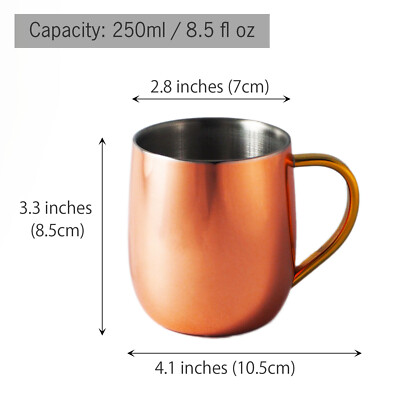 【新品】ネルデザイン　Solid copper cup 250ml Japanese Double Wall Pure Copper Mug Coffee Cup 250ml 8.5oz