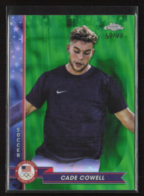 2024 Topps Chrome US Olympic #49 Cade Cowell Green Refractor /99