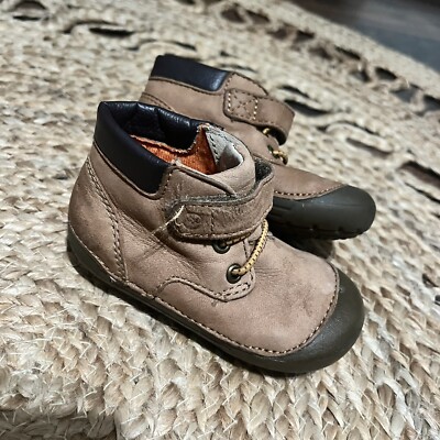 Stride Rite Boys Soft Motion Burrell Brown Leather Boots Toddler