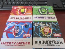 Dr. Squatch MARVEL Limited Edition Men's Natural Soaps Full Set of 4 Thor Hulk