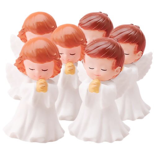 4 Pieces Puppe Spielzeug Engel Ornamente Englische Statue Baby - Foto 11 di 12