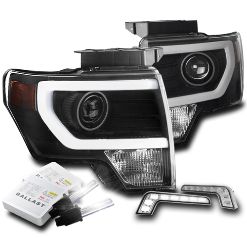 Pair Chrome/Clear LED DRL Headlights Front Lamps Fit For 09-14 Ford F-150 Pickup - Foto 10