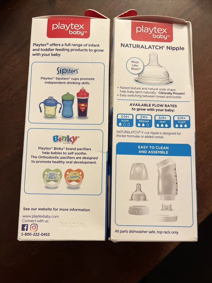 X2 Playtex VentAire 3M+ MED FLOW, антиколики предотвращают газ, суетливость 9 унций - Изображение 2 из 4