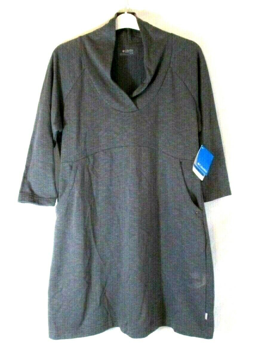New Defect Columbia Knit Sheath Dress Gray Sz 4 Sleeve In stock Limited price 3 Wome XL