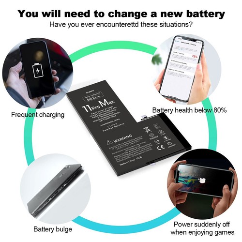 5600mah Bateria do iPhone 11 Pro Max Wysoka pojemność Wysokiej jakości bateria z narzędziem - Zdjęcie 5 z 7