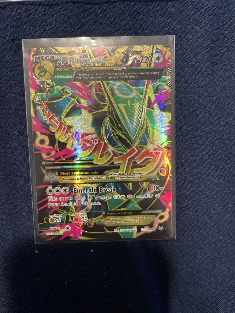 Pokemon XY Roaring Skies Mega Rayquaza EX - 105/108 - Full Art