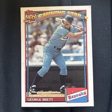 1991 Topps Bazooka Shining Stars #10 George Brett Kansas City Royals Mint.