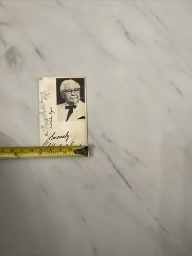 KFC Colonel Harland Sanders Signed Autograph card . - Picture 4 of 4