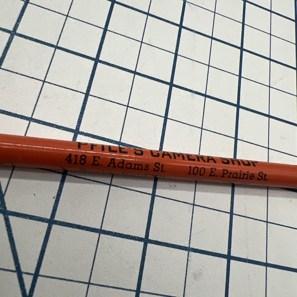 Decatur Springfield Illinois IL Wood Pencil Gold Bond Vintage Pfiles