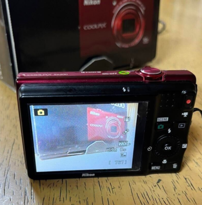 NEAR MINT] Nikon COOLPIX S6200 Red 16.0MP Digital Camera w