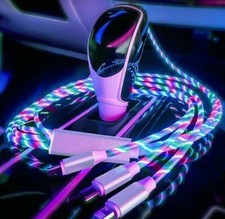 3 in 1 LED Flowing Light Up Charge Cable for iPhone / Samsung / Type C / Android