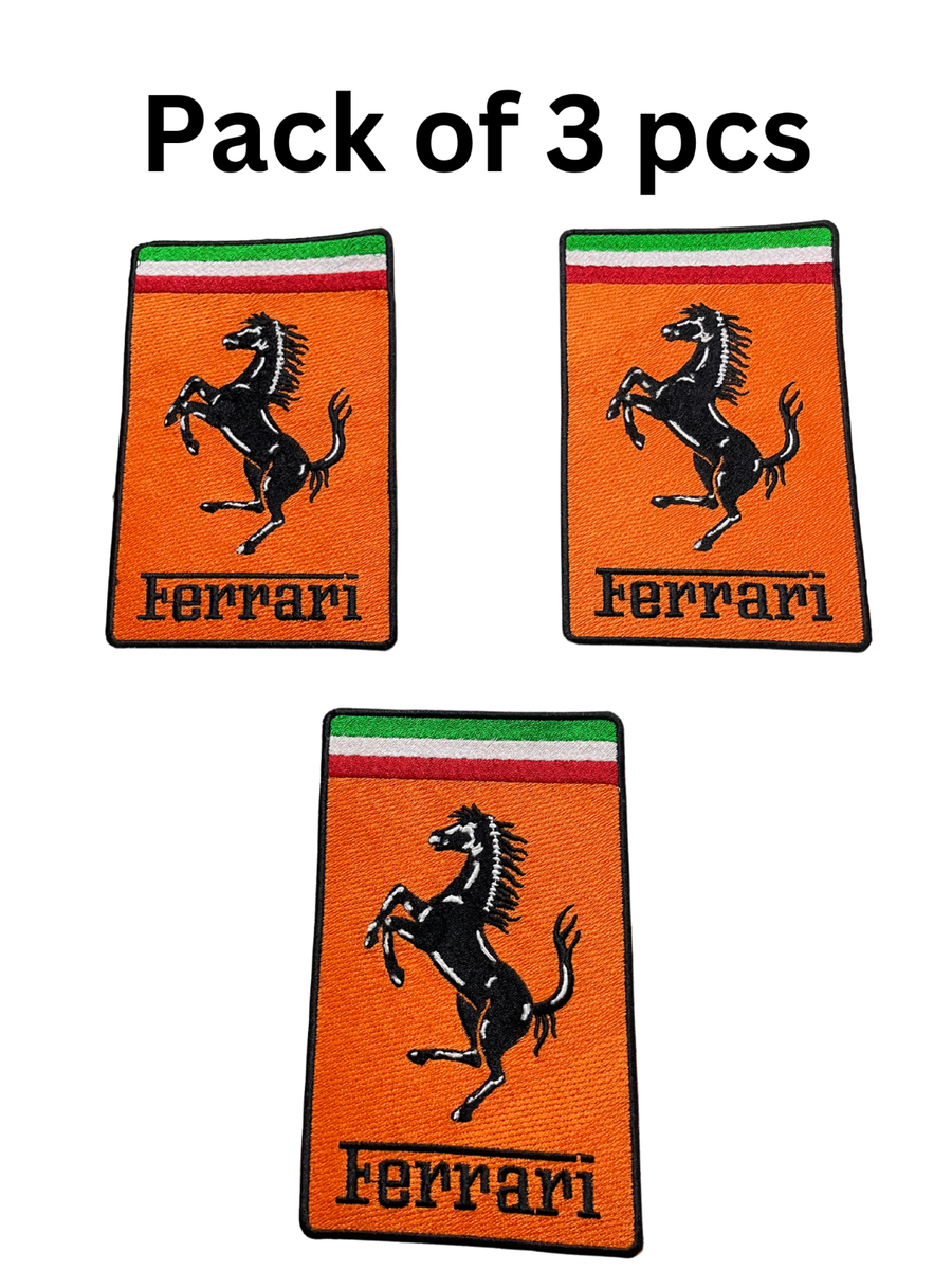 Iron Sew On FERRARI Patch Sports Car Logo Embroidered Badge For Hat Bag Jacket - Foto 11