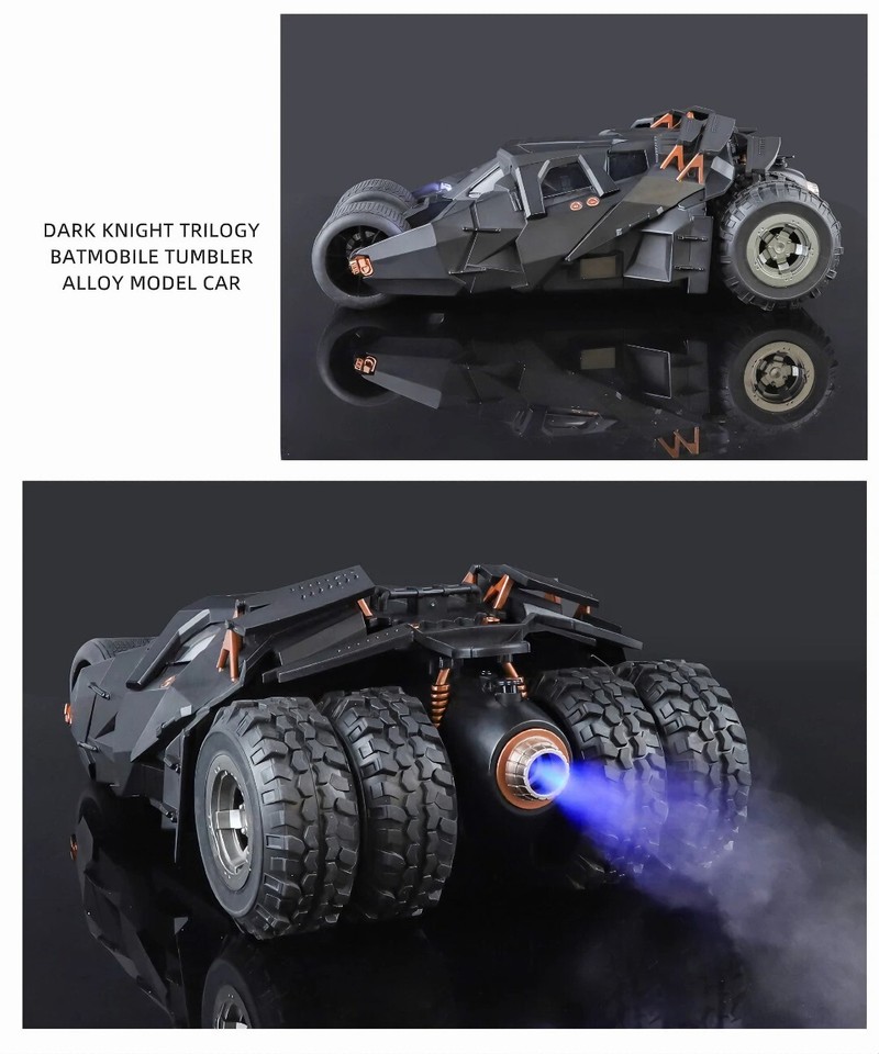 Batmobile Tumbler 1:18 The Dark Knight - Diecast Noir, édition 2025, Neuve En Boîte