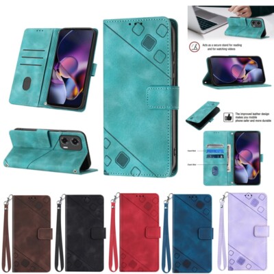 For Motorola Moto G Stylus Power Pure 5G 2024 Luxury Leather Wallet Stand Case