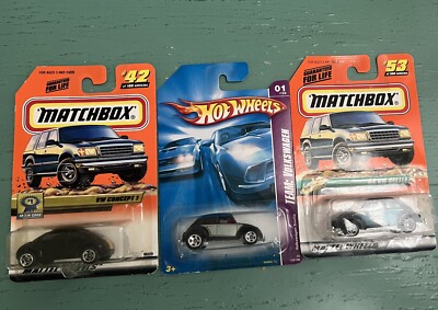 3 NWT MATCHBOX COOL CONCEPTS SERIES VOLKSWAGEN   62 & Hot Wheels  Beetle 1966