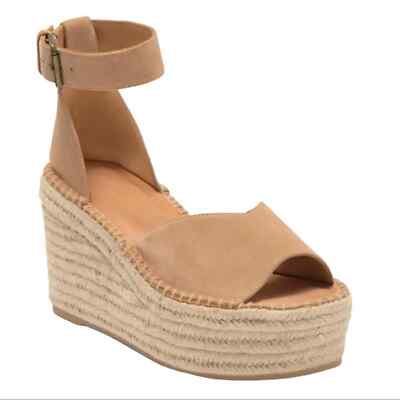 Soludos Positano Suede Platform Wedge Sandal Size