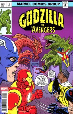 Godzilla vs. Avengers #1 Marvel Comics Mike Allred Variant Cover H NM